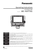 Panasonic AK-HVF75G Operating Instructions Manual preview