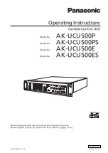 Preview for 1 page of Panasonic AK-UCU500P Operating Instructions Manual