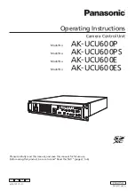 Preview for 1 page of Panasonic AK-UCU600E Operating Instructions Manual