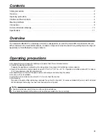 Preview for 3 page of Panasonic AKHBU931P - CCU FOR AKHC931 Operating Instructions Manual