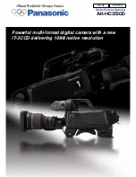 Предварительный просмотр 1 страницы Panasonic AKHC3500 - MULTI FORMAT CAMERA Brochure & Specs