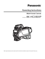 Panasonic AKHC3500 - MULTI FORMAT CAMERA Operating Instructions Manual предпросмотр