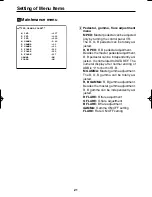 Предварительный просмотр 5 страницы Panasonic AKHC900 - COLOR CAMERA Menu Information