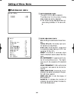 Предварительный просмотр 7 страницы Panasonic AKHC900 - COLOR CAMERA Menu Information
