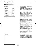 Предварительный просмотр 9 страницы Panasonic AKHC900 - COLOR CAMERA Menu Information