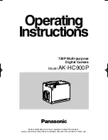 Panasonic AKHC900 - COLOR CAMERA Operating Instructions Manual preview