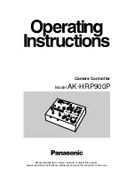 Panasonic AKHRP900 - CAMERA CONTROLLER HC Operating Instructions Manual предпросмотр