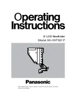 Preview for 1 page of Panasonic AKHVF931 - VF FOR AKHC930/931 Operating Instructions Manual