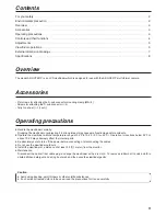 Preview for 3 page of Panasonic AKHVF931 - VF FOR AKHC930/931 Operating Instructions Manual