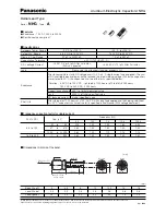 Panasonic Aluminum Electrolytic Capacitors NHG Specification Sheet preview