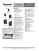 Panasonic AMA1 Specification Sheet preview