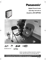 Preview for 1 page of Panasonic AP10 - Thermal Dye Sublimation Photo Printer Operating Instructions Manual