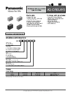 Panasonic AQ-C Relays Specification Sheet preview