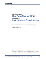 Preview for 3 page of Panasonic Aquarea PAW-HPM1 Installation And Commissioning Manual