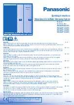 Panasonic Aquarea WH-MDF09C3E5 Operating Instructions Manual предпросмотр