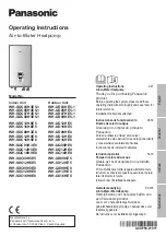 Panasonic Aquarea WH-SDC05H3E5-1 Operating Instructions Manual предпросмотр