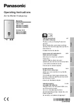 Panasonic Aquarea WH-UD12HE5 Operating Instructions Manual preview