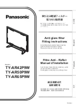 Panasonic AR42P9W - Plasma Panel anti-glare Filter Fitting Instructions preview