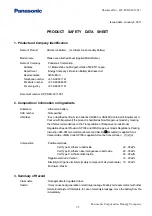 Preview for 1 page of Panasonic Aspire 7552G Product Safety Data Sheet