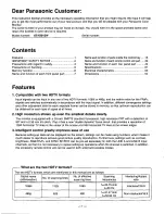 Предварительный просмотр 2 страницы Panasonic ATH3015W - HDTV MONITOR Operating Instructions Manual