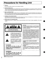 Предварительный просмотр 2 страницы Panasonic AU-45H-p Operating Instructions Manual