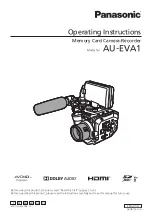 Panasonic AU-EVA1 Operating Instructions Manual preview