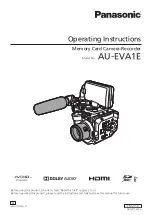 Panasonic AU-EVA1E Operating Instructions Manual предпросмотр