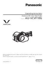 Preview for 1 page of Panasonic AU-VCVF10G Operating Instruction