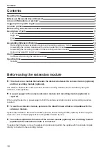 Preview for 10 page of Panasonic AU-VEXT1G Operating Instructions Manual