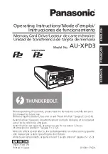 Предварительный просмотр 1 страницы Panasonic AU-XPD3E Operating Instructions Manual