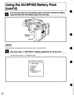 Preview for 22 page of Panasonic AU45H - PORTABLE MII DECK Operating Instructions Manual