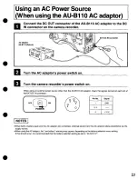 Preview for 23 page of Panasonic AU45H - PORTABLE MII DECK Operating Instructions Manual