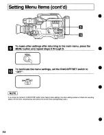 Preview for 54 page of Panasonic AU45H - PORTABLE MII DECK Operating Instructions Manual