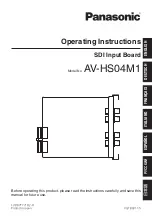 Preview for 1 page of Panasonic AV-HS04M1 Operating Instructions Manual