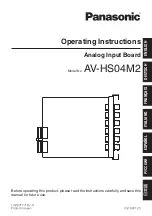 Preview for 1 page of Panasonic AV-HS04M2 Operating Instructions Manual