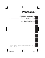 Panasonic AV-HS04M3 Operating Instructions Manual preview