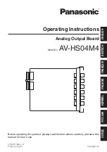 Предварительный просмотр 1 страницы Panasonic AV-HS04M4 Operating Instructions Manual