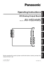 Panasonic AV-HS04M5 Operating Instructions Manual preview