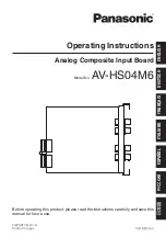 Panasonic AV-HS04M6 Operating Instructions Manual preview