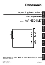 Preview for 1 page of Panasonic AV-HS04M7 Operating Instructions Manual