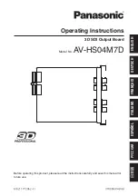 Panasonic AV-HS04M7D Operating Instructions Manual preview