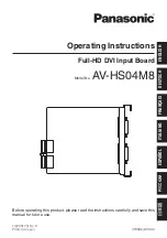 Preview for 1 page of Panasonic AV-HS04M8 Operating Instructions Manual