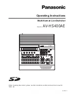 Panasonic AV-HS400AE Operating Instructions Manual preview