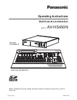 Preview for 1 page of Panasonic AV-HS450 Operating Instructions Manual