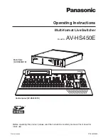 Preview for 1 page of Panasonic AV-HS450E Operating Instructions Manual