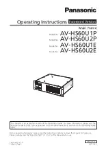 Preview for 1 page of Panasonic AV-HS60U1E Operating Instructions Manual