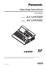 Preview for 1 page of Panasonic AV-UHS500 Operating Instructions Manual