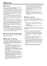 Preview for 11 page of Panasonic AV-UHS500 Operating Instructions Manual