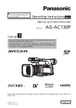 Panasonic AVCCAM AG-AC130 Operating Instructions Manual preview