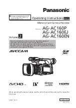 Panasonic AVCCAM AG-AC160P Operating Instructions Manual preview